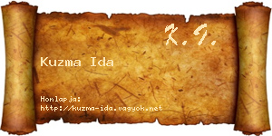 Kuzma Ida névjegykártya